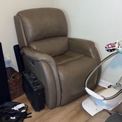 Brown Leather Electric Recliner