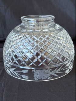 Kristaluxus etched clear lead crystal Lamp Shade
