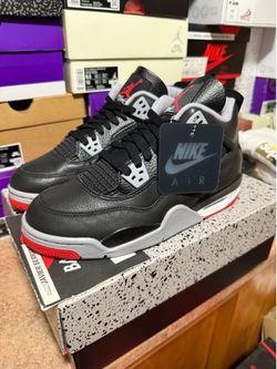 NIKE AIR JORDAN 4 BRED REIMAGINED Sz 8.5 DS
