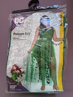 DC Poison Ivy Halloween Costume Adult Plus 1X