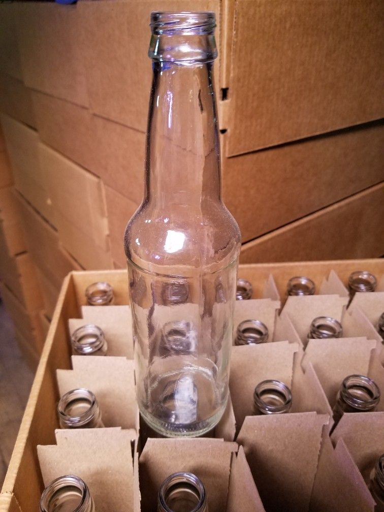 Clear Glass Soda Bottles