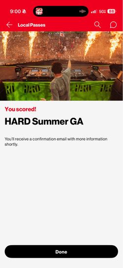 Hard summer tickets