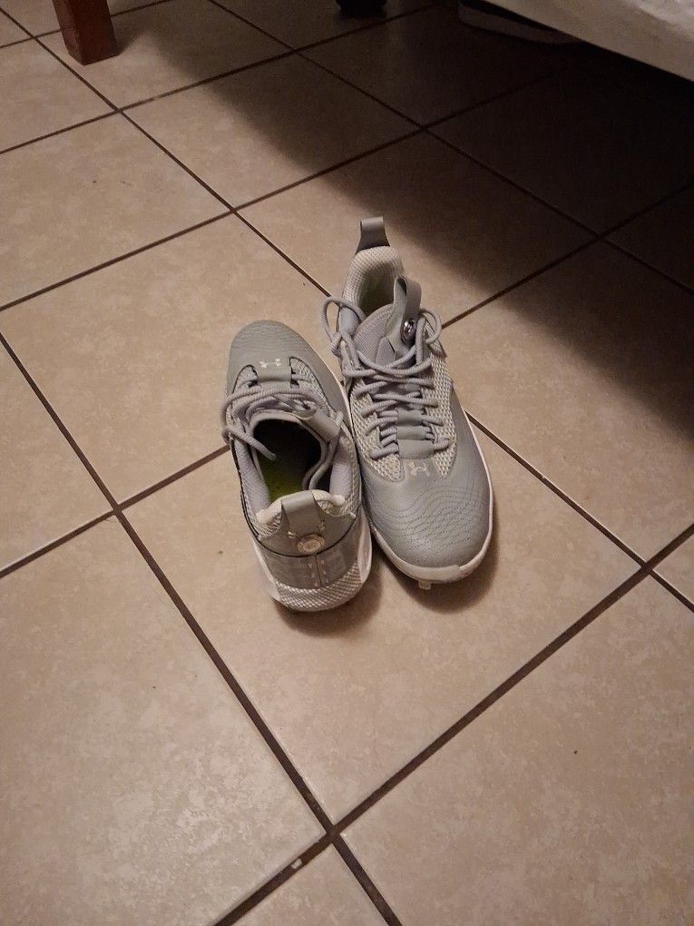 Under Armor Size ,12, Metal Spike Cleets special Edition.