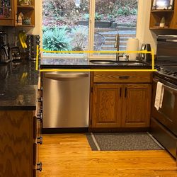 Black Quartz Countertop with Sink