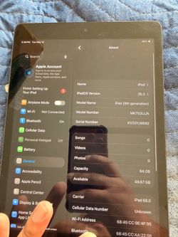 iPad 9th Gen 64GB Cellular 🔓 Unlocked - Space Gray - Ready for Setup ✅