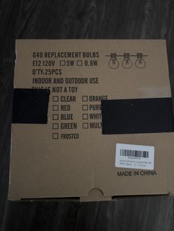 G40 Replacement Bulbs - Indoor/outdoor Use (no String Included)