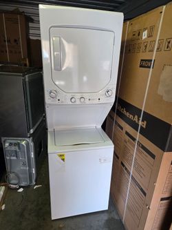 Ge 24 inchs Stackable Washer and gas dryer