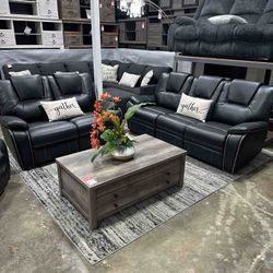 NO Down Payment, Power Recliner Set, Sofa loveseat SKU#108087SL