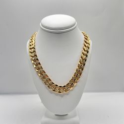 Cuban Link Chain 14k Gold Filled Oro Laminado Cadena Cubana 