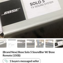 (BRAND NEW) Bose Solo 5 w/ BOSE Remote (150$) KC