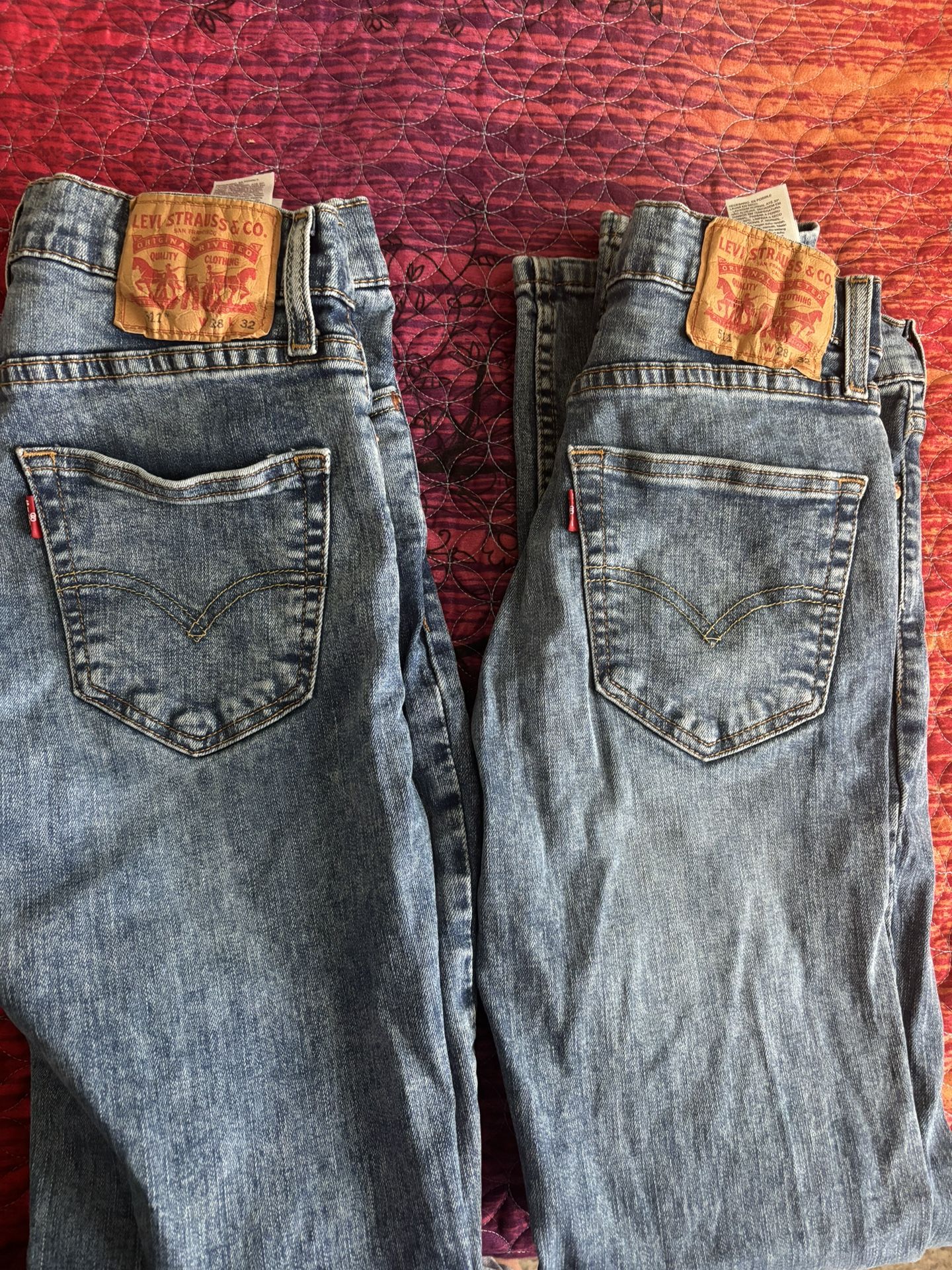 New Levi 511 Jeans 2 Pair 28x32