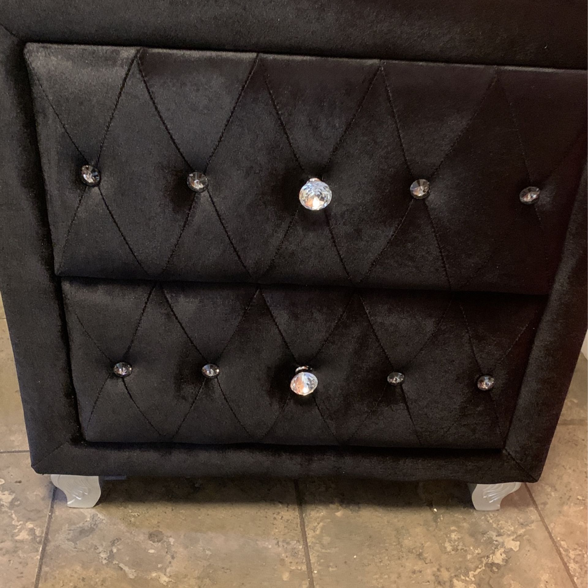 princess polly baby blue dress Varian II Black Velvet & BLACK & Sliver FINISH Dresser Model BD00587 B –  Caviani-Furniture main image 0