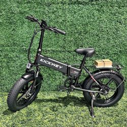 Kickwey M20 20 Inch Fat Tire Foldable Electric Bicycle 750w Motor 31MPH 