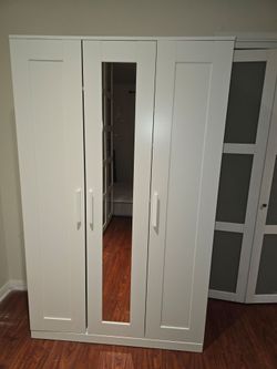 IKEA BRIMNES 3-Door Wardrobe (White)