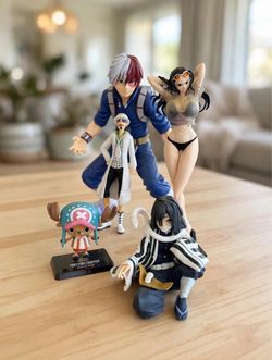 Anime Figure Lot (5pcs) - One Piece, Demon Slayer, My Hero Academia - Banpresto