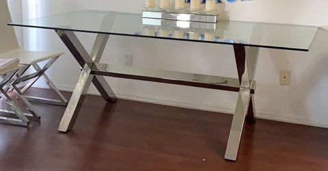 Modern Z Gallerie “Axis” Dining Table + Chairs