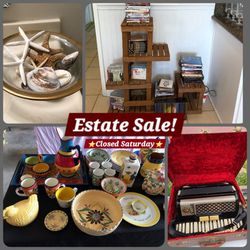 Estate Sale! Address In Description! Closed Only Saturday