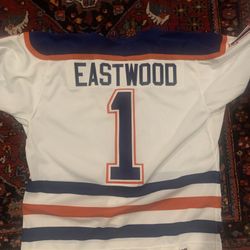 Custom Clint Eastwood Edmonton Oilers Jersey Signed By The Man Himself Legend Clint Eastwood 