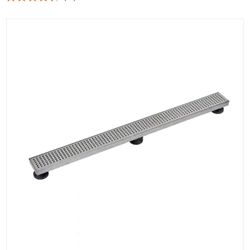 Oatey. Designline 36 in. Stainless Steel Linear Shower Drain with Square Pattern Drain Cover