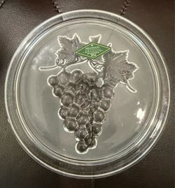 Shannon Crystal Dining | Shannon Crystal Wine Bottle Coaster Grapes Design Made In Poland New