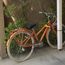 Good Orange Cruiser Bike With Front Brakes