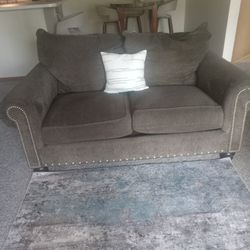 Dark Grey Love Seat/Small Couch 