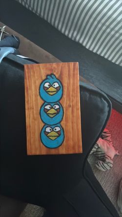 angry birds wood burn