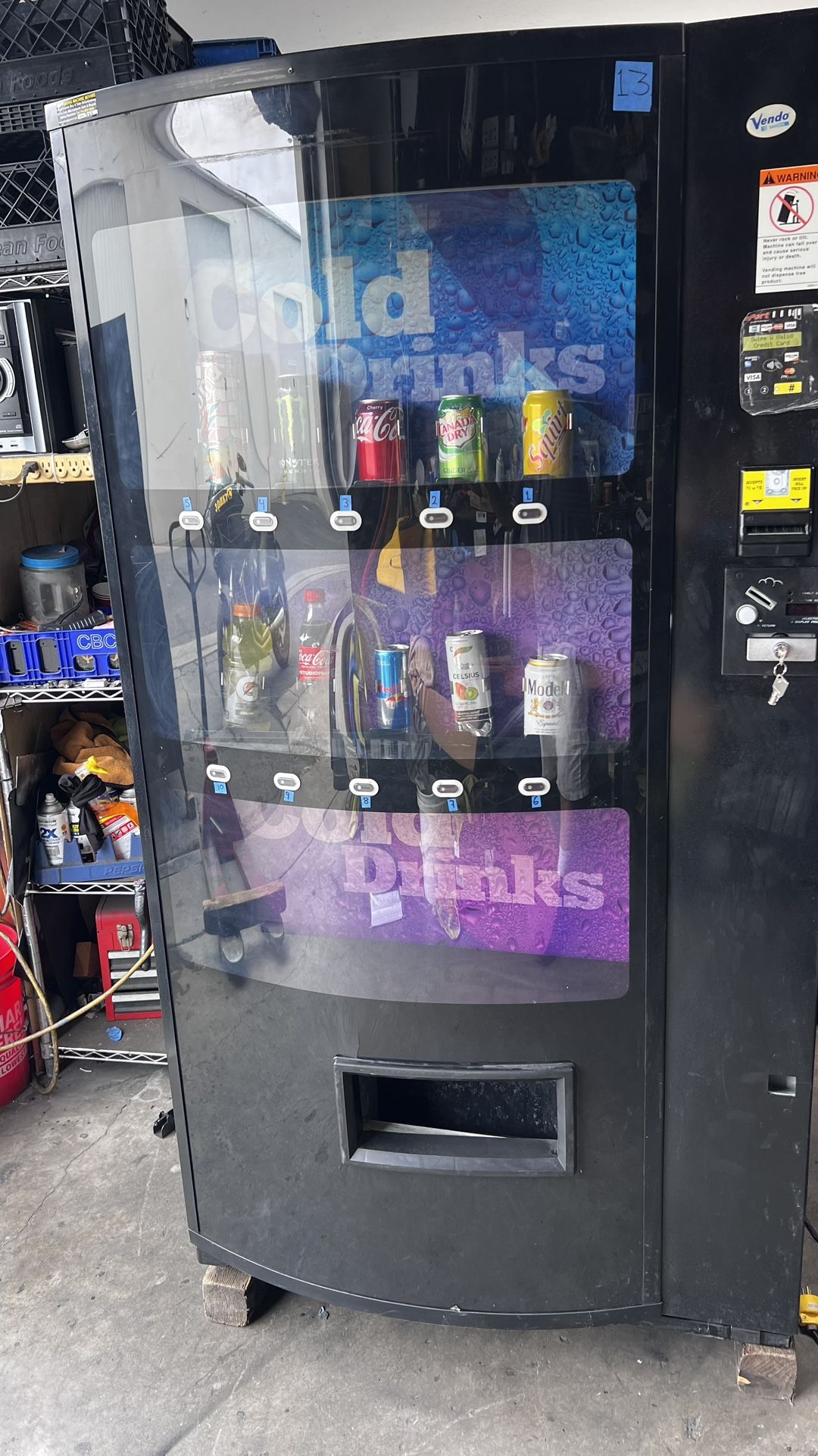 SODA VENDING MACHINE. $1250