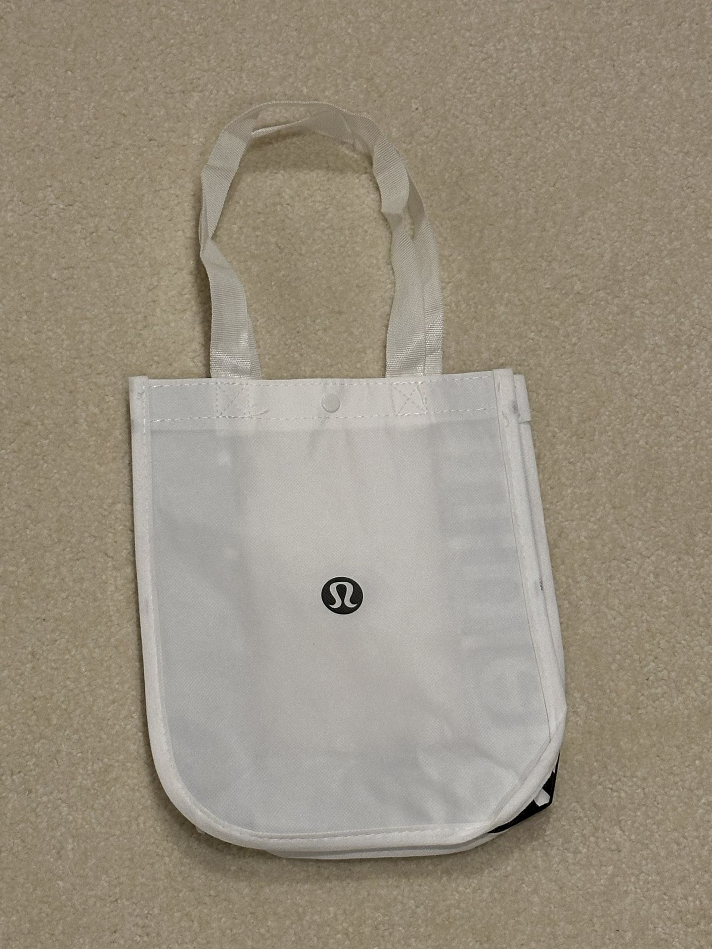 Lululemon White Small Reusable Tote Carryall Gym Bag