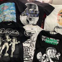 Awful Lotta Cough Syrup And Hell Star And Bape Shirts 