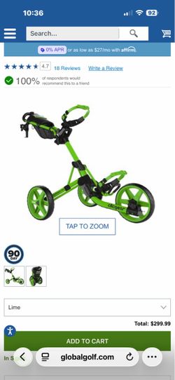 Clicgear push golf cart