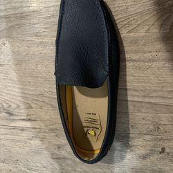 Blue leather loafers 13 W