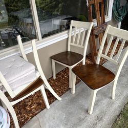 4 Ashley Furniture Cottage Style Table Chairs