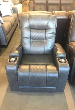 Power Recliner Chair Brown or Grey Sale