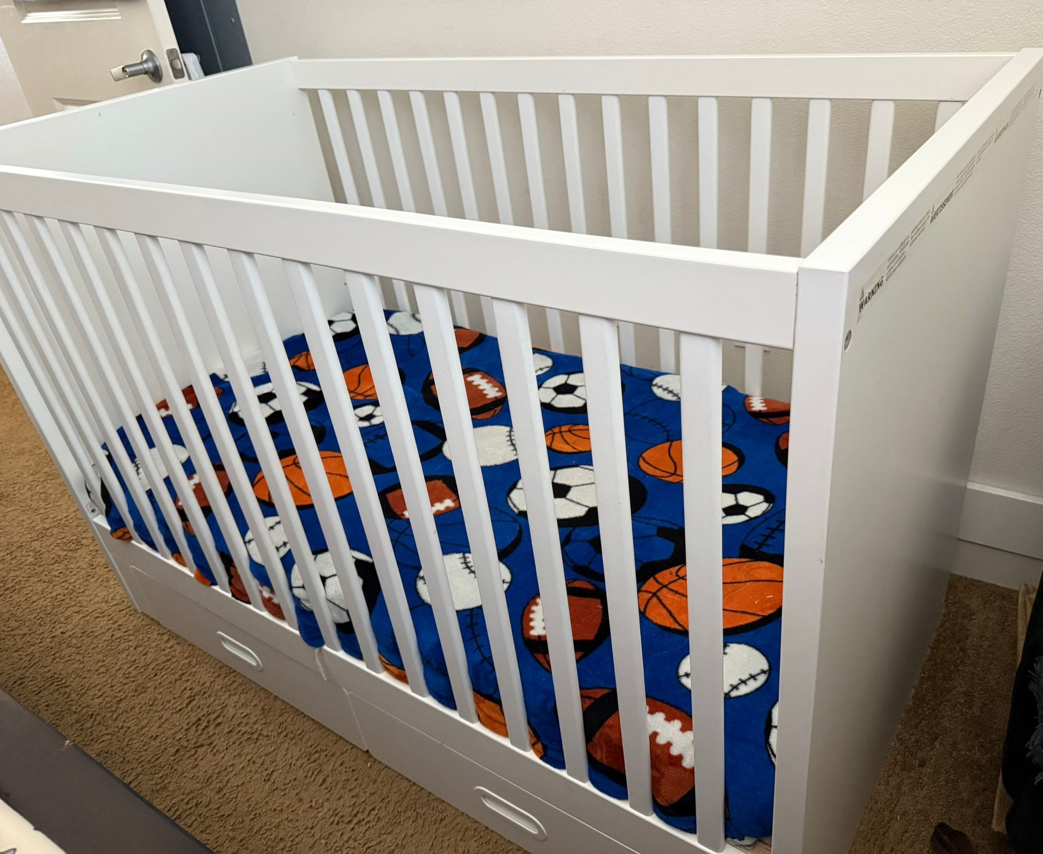 IKEA baby crib convertible to toddler bed
