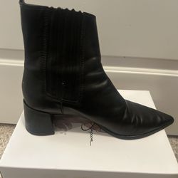 Zara Short Pointed Toe Black Boots 