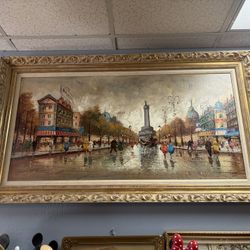 Colonne Vendome Paris Painting on Board