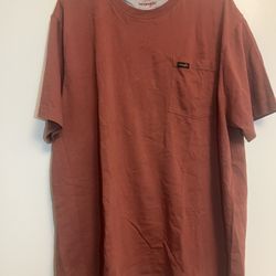 Wrangler Pocket T Shirt Cotton XL Brick Red 