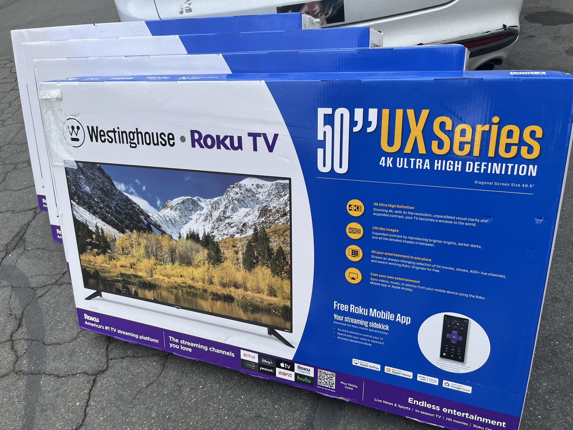 NEW 50 Inch UX series 4K ULTRA High Definition ROKU TV