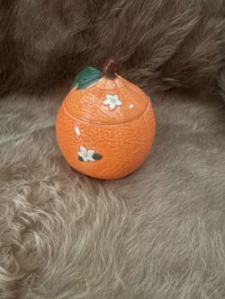 Ashland Ceramic Orange Sugar Jar with Lid