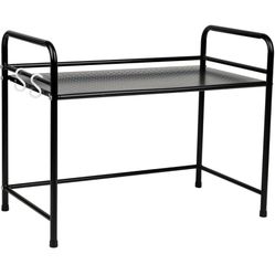 Kitchen Storage, Microwave Stand, Shelf Organizer, Rack Shelf, Kitchen, Metal, Black $10