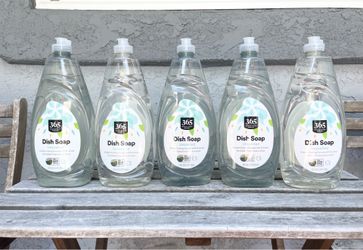 New Five (5) x 365 by Whole Foods Market, Unscented Dish Soap, Plant-Derived Ingredients, 24 Fl Oz