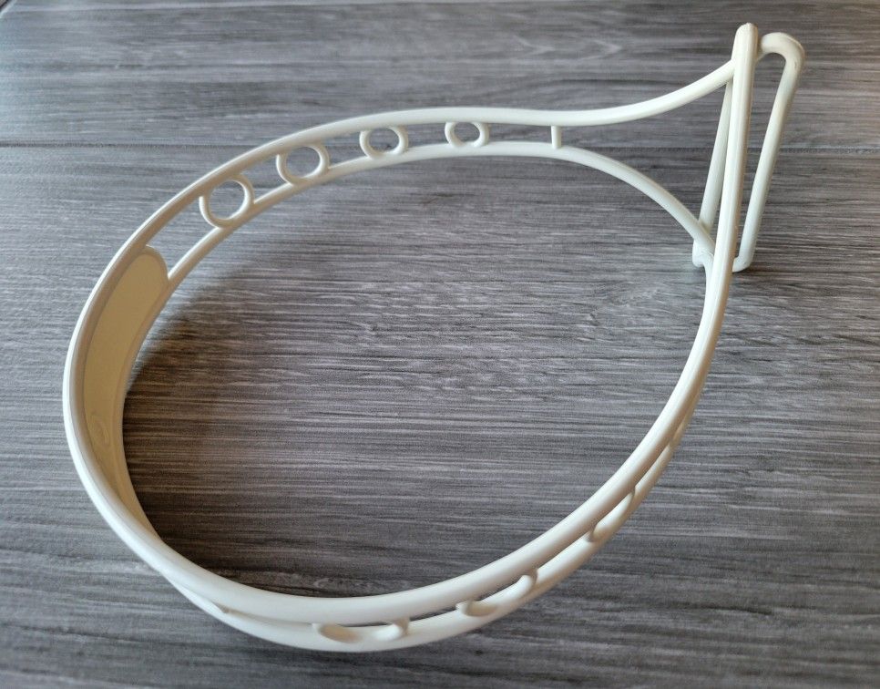 VINTAGE 1970s TUPPERWARE 624-26 ROUND CAKE CARRIER HANDLE CARRYING STRAP WHITE