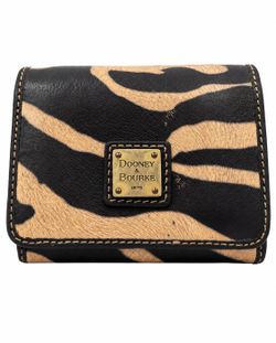 Dooney & Bourke Zebra Print Leather Trifold Wallet
