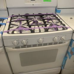 GE 5 Burners Gas Stove In White Working Perfectly 4 Months Warranty 
