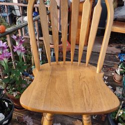 Bar Type Wooden Bar Stool/ Chair, Sturdy, Tall  N Heavy, Like New, 4 Ft Tall