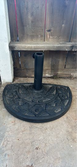 Half-Round Resin Patio Umbrella Base