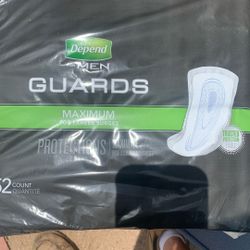 Depends men’s guards Two new unopened packages 52 count