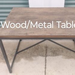 Wood/Metal Table $60