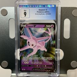 2021 Pokémon Evolving Skies Espeon V Full Art 064/203 CGC 9